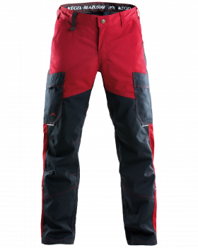 Spodnie robocze 5507 V-WORK, czarno-bordowe — przód spodni