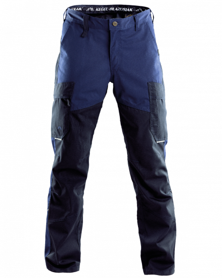 Spodnie robocze 5507 V-WORK, czarno-granatowe — przód spodni