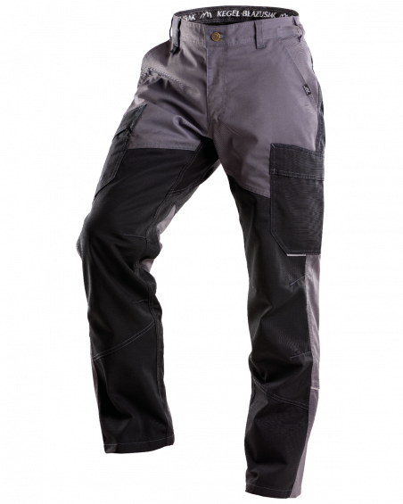 Spodnie robocze 5507 V-WORK, czarno-popielate — lewy bok spodni