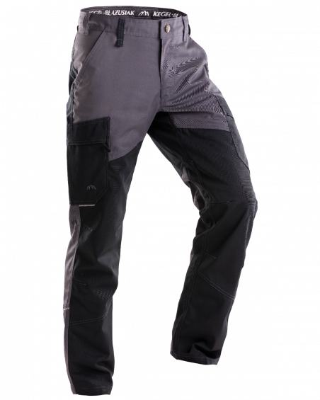 Spodnie robocze 5507 V-WORK, czarno-popielate — prawy bok spodni