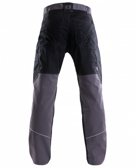 Spodnie robocze 5507 V-WORK, czarno-popielate — tył spodni