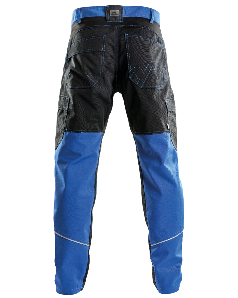 Spodnie robocze 5507 V-WORK, czarno-niebieskie — tył spodni