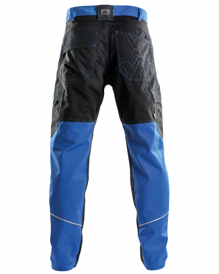 Spodnie robocze 5507 V-WORK, czarno-niebieskie — tył spodni