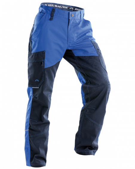 Spodnie robocze 5507 V-WORK, czarno-niebieskie — prawy bok spodni