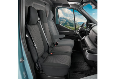 Pokrowiec TAILOR MADE na podwójny fotel samochodowy z dzielony siedziskiem i oparciem