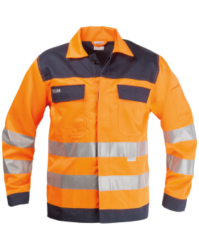 Bluza ostrzegawcza HV KNEITER (pomarańczowy hi-vis/granatowy)