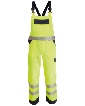 Ogrodniczki ostrzegawcze HV KNEITER (żółty hi-vis/granatowy)