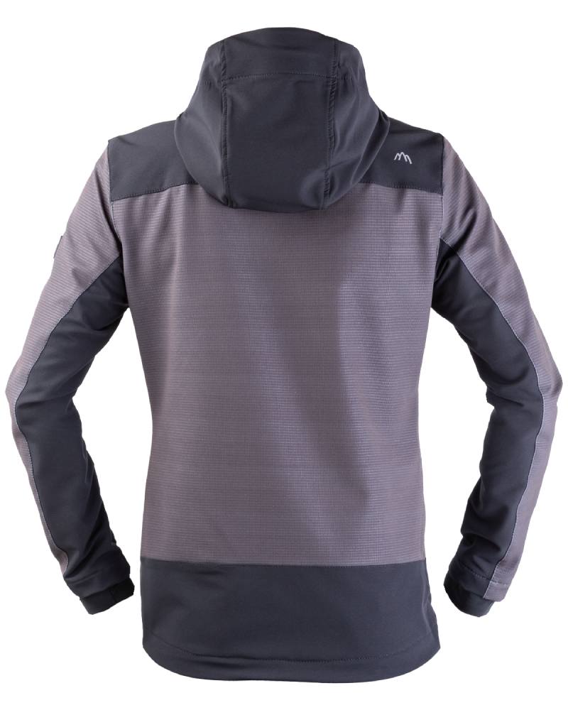 Bluza STRETCH z kapturem 303V (szaro-czarna) - tył bluzy