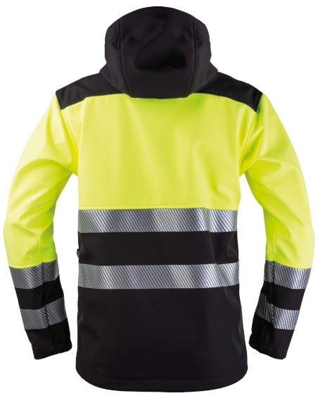 Softshell ostrzegawczy z kapturem 109V - tył