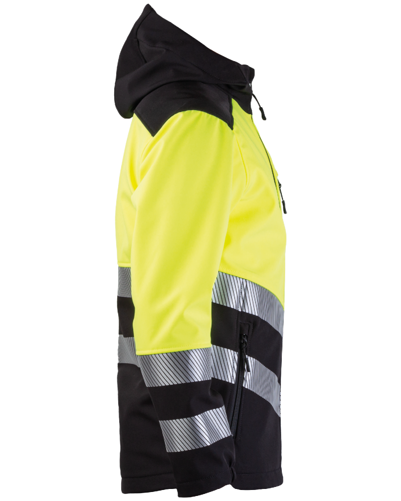 Softshell ostrzegawczy z kapturem 109V - prawy bok