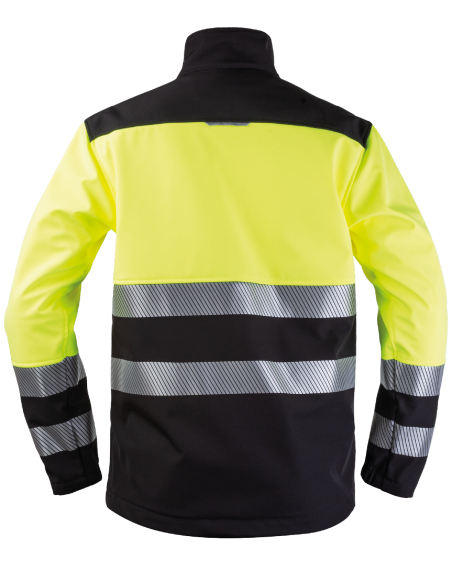 Męski Softshell O Intensywnej Widzialności 110V - tył