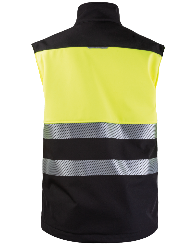 203V Męska Kamizelka Softshell Hi-Vis (Żółty Hi-Vis/Czarny) - tył