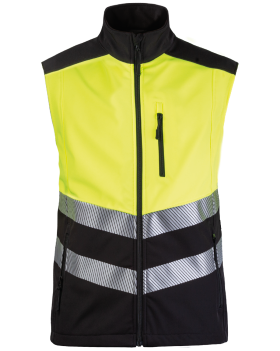203V Męska Kamizelka Softshell Hi-Vis (Żółty Hi-Vis/Czarny) - przód