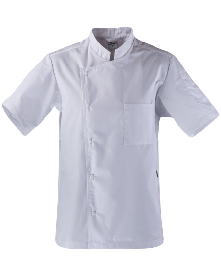 Bluza Kucharska z Krótkim Rękawem KBT (Biała) - tył bluzy