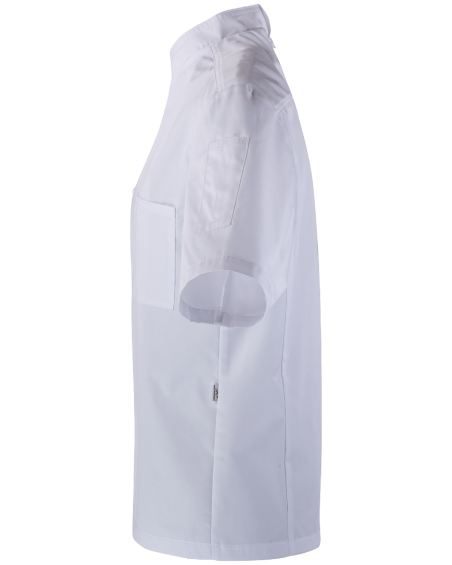 Bluza Kucharska z Krótkim Rękawem KBT (Biała) - tył bluzy