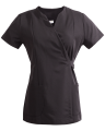 Bluza medyczna wiązana 331B (czarna) - przód