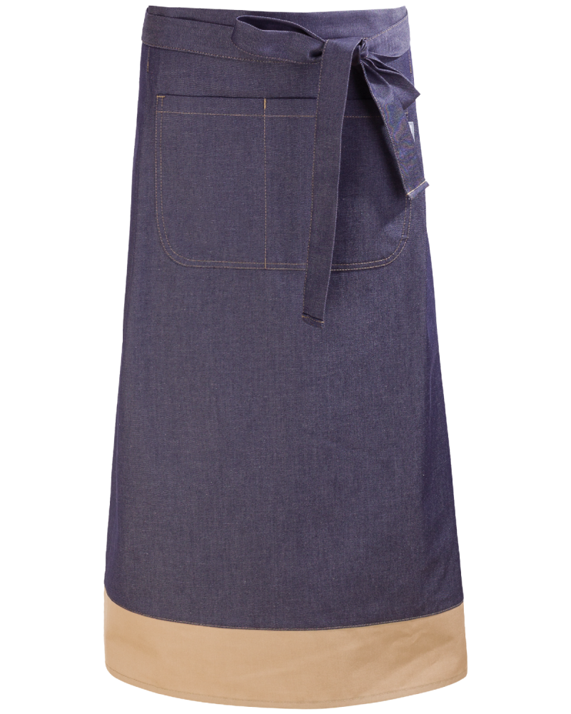 Zapaska kelnerska z kieszenią 75 cm - Jeans, z trokami