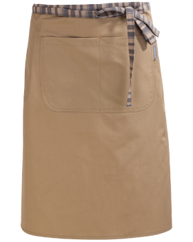 Beżowa zapaska z podwójną kieszenią 75 cm