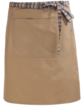 Beżowa zapaska z podwójną kieszenią 60 cm