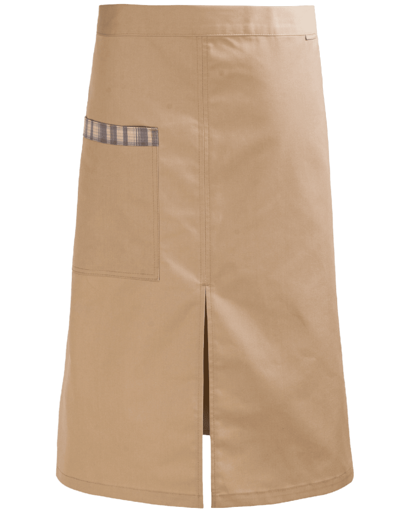 Beżowa zapaska kelnerska z kieszenią 70 cm