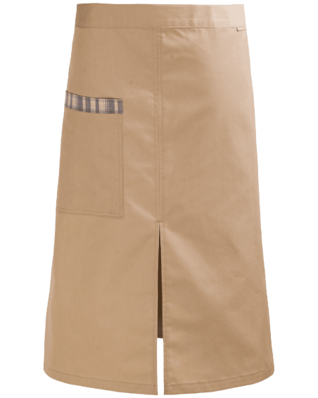 Beżowa zapaska kelnerska z kieszenią 70 cm