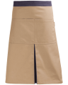 Beżowa zapaska z podwójną kieszenią 65 cm