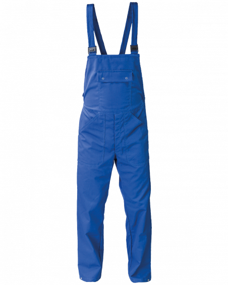 Ogrodniczki robocze 6015-100% bawełny, niebieskie - przód spodni