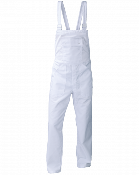 Ogrodniczki robocze 6015, białe - przód spodni