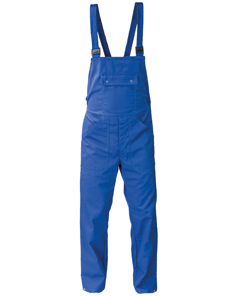 Ogrodniczki robocze 6015, niebieskie - przód spodni