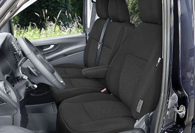 Pokrowiec miarowy Ares na fotel kierowcy i podwójne siedzenie pasażerów TAILOR MADE 1+2