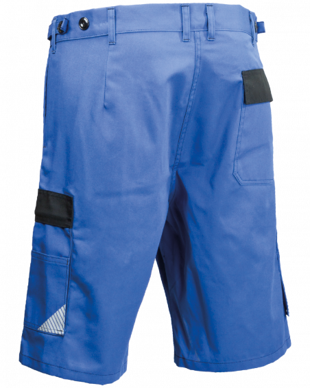 Krótkie spodenki robocze WORK, niebiesko-czarne - tył spodni