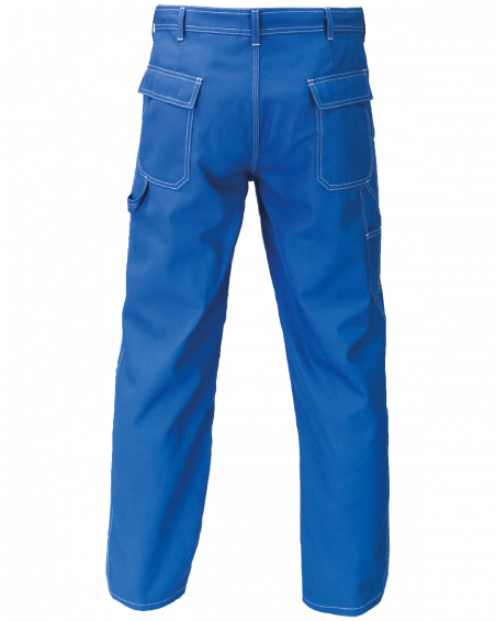 Spodnie robocze PROFI, niebieskie - tył spodni
