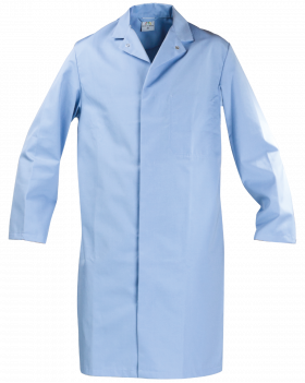 Fartuch Męski HACCP 4089, błękitny - przód fartucha