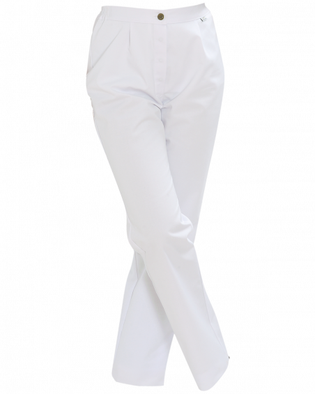 Spodnie damskie HACCP 5083-231, biały - przód spodni