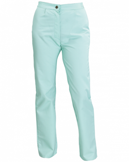 Spodnie damskie HACCP 5083, seledynowe - przód spodni
