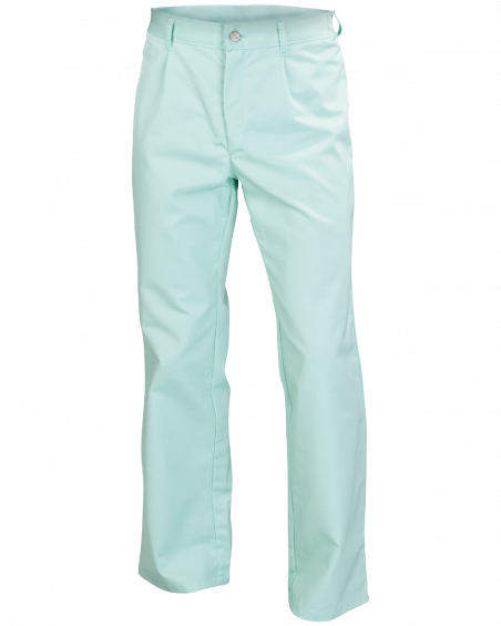 Spodnie męskie HACCP 5084, seledynowe - przód spodni