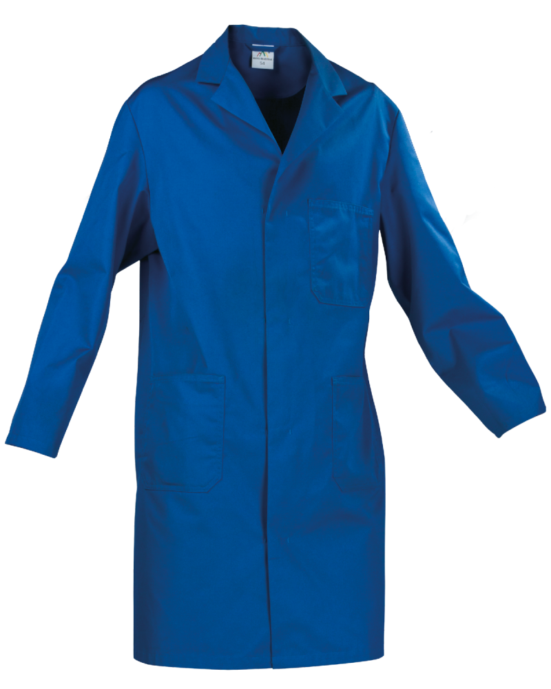 Fartuch męski roboczy 4000, niebieski - przód fartucha