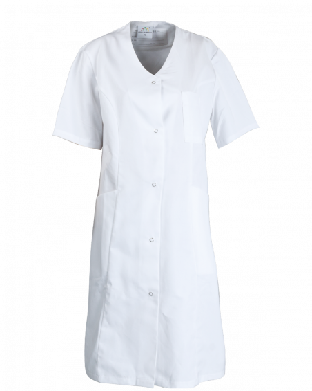 Fartuch (sukienka) damski medyczny 4337, biały - przód fartucha