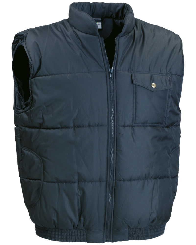 Kamizelka robocza ocieplana 2008, czarna - przód kamizelki