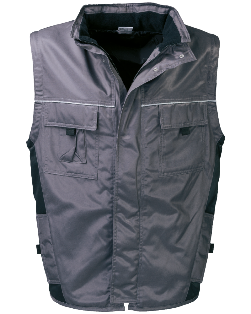 Kurtka zimowa Basto – 4w1, szaro-czarna - odpięte rękawy kurtki