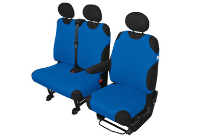 Pokrowce koszulki COTTON DV 2+1 niebieskie Hyundai H–1