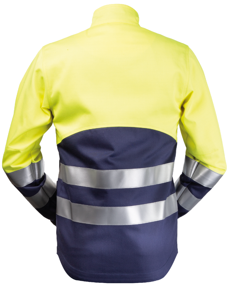 Bluza multiochronna, ostrzegawcza, granatowy/Hi-Vis żółty - tył bluzy