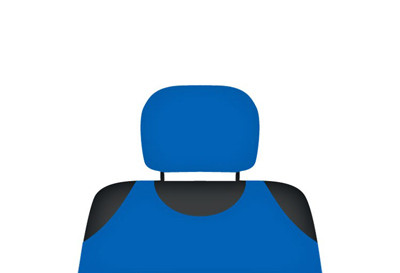 Pokrowce na zagłówki niebieskie - komplet 2 pokrowców