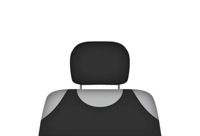 Pokrowce na zagłówki czarne - komplet 2 pokrowców