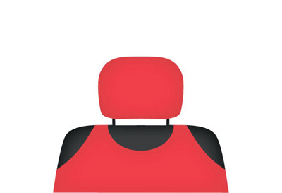 Pokrowce na zagłówki czerwone - komplet 2 pokrowców