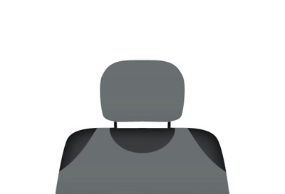 Pokrowce na zagłówki grafitowe - komplet 2 pokrowców