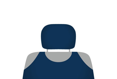 Pokrowce na zagłówki granatowe - komplet 2 pokrowców