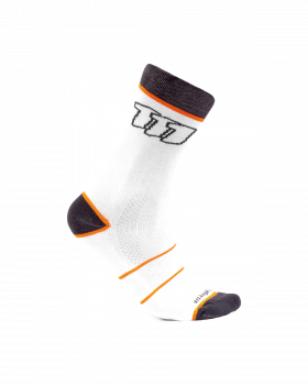 Skarpety Endurance, biało-pomarańczowe
