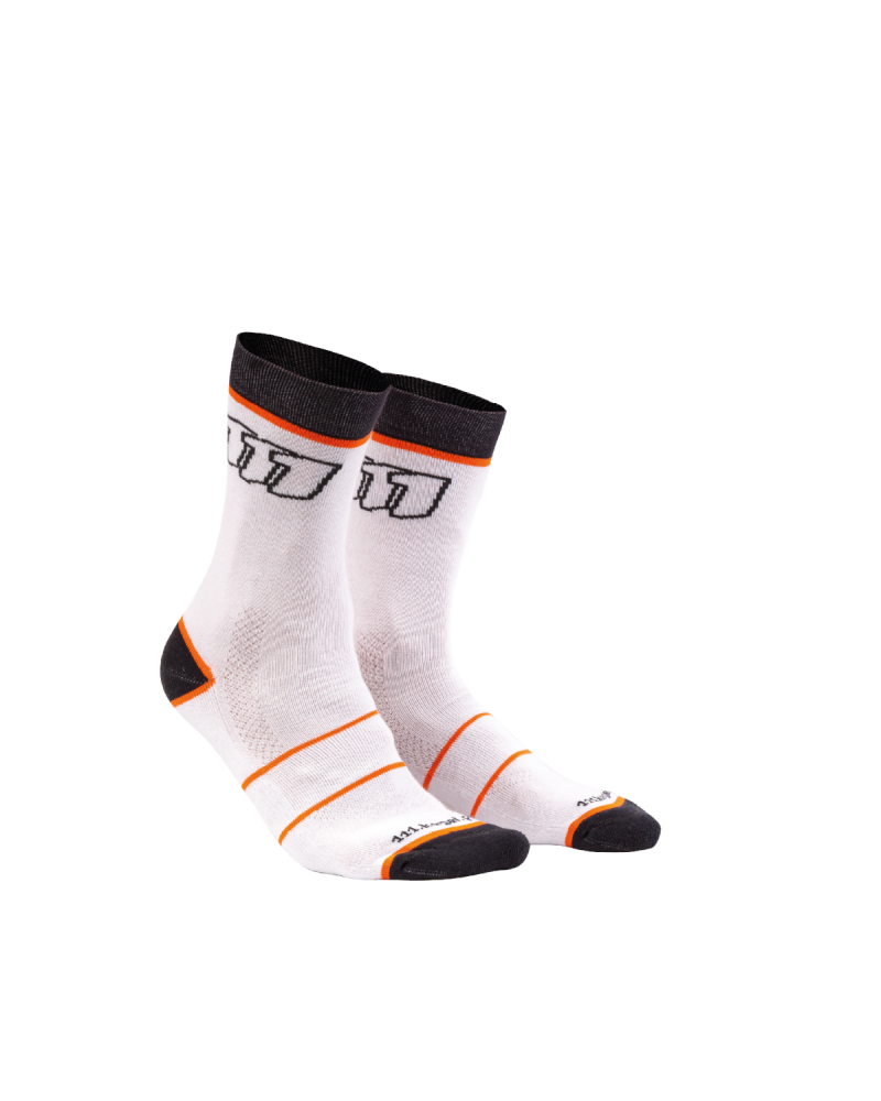 Skarpety Endurance, biało-pomarańczowe