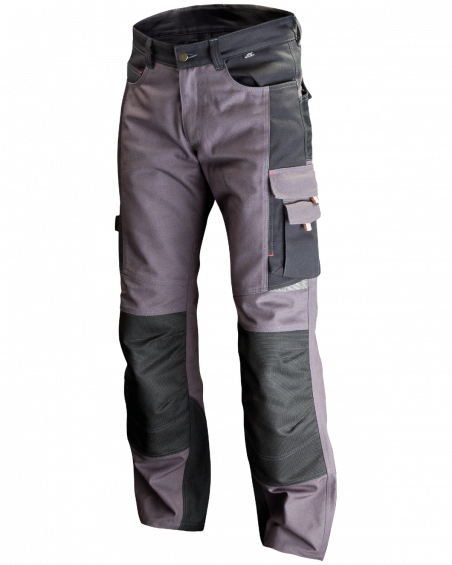 Spodnie Castlerock z wzmocnieniami Cordura, szaro-czarne - przód spodni